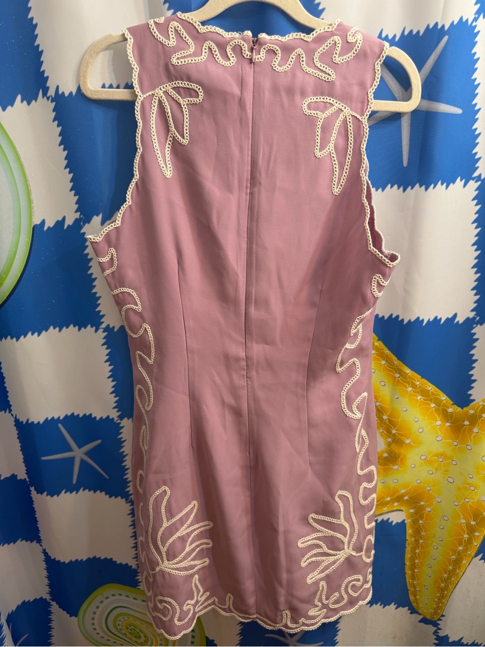 NWT Avec Les Filles Mauve Embroidered Sleeveless Dress size 10 - Picture 5 of 5